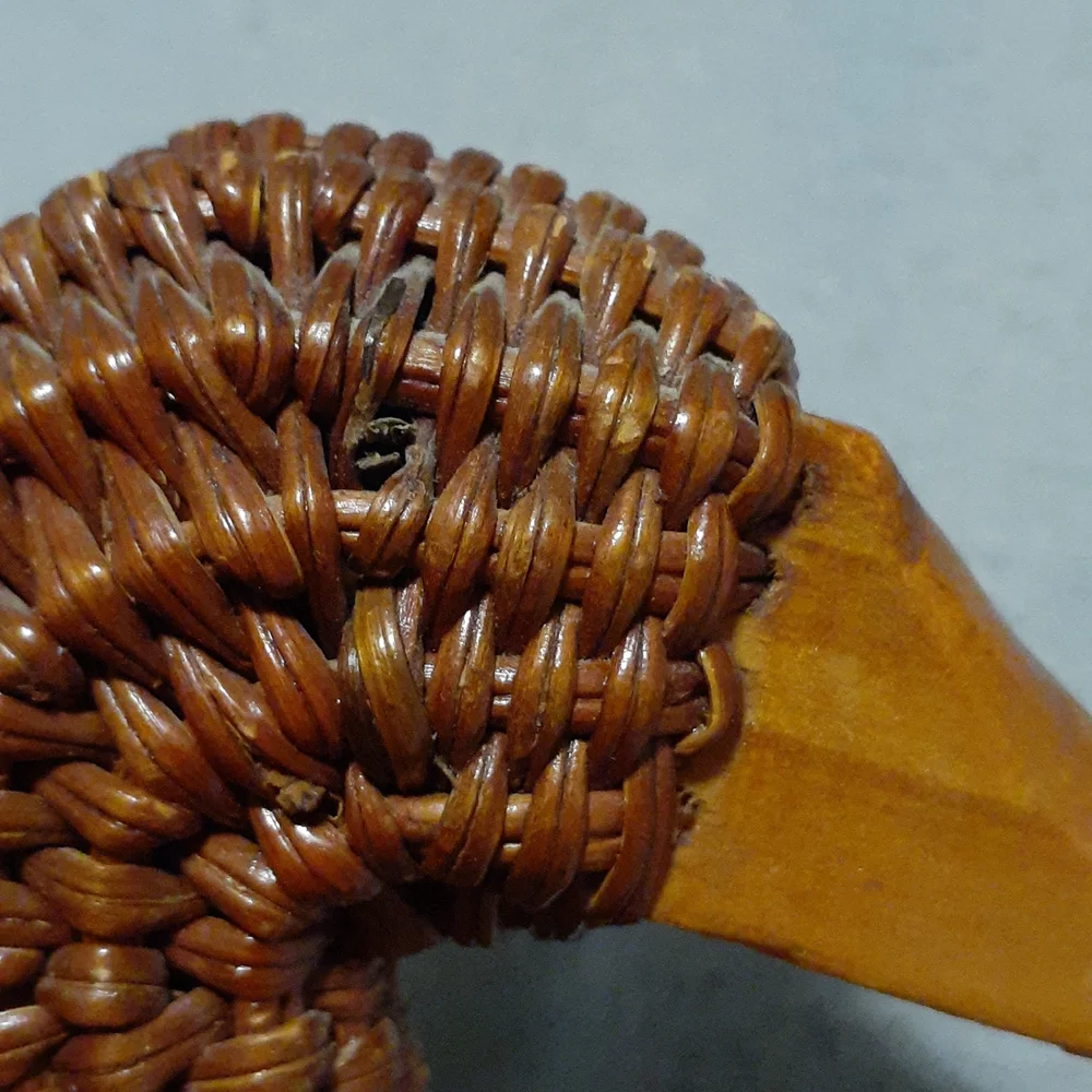 Vintage Wicker Turkey Thanksgiving Basket Wood Beak - Picture 8 of 8